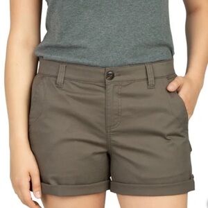 New! Boston Traders Women's Olive Brown Shorts Size 12